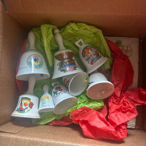 Set of Vintage Decorative Souvenir Bells and a picture frame - Picture 7 of 7